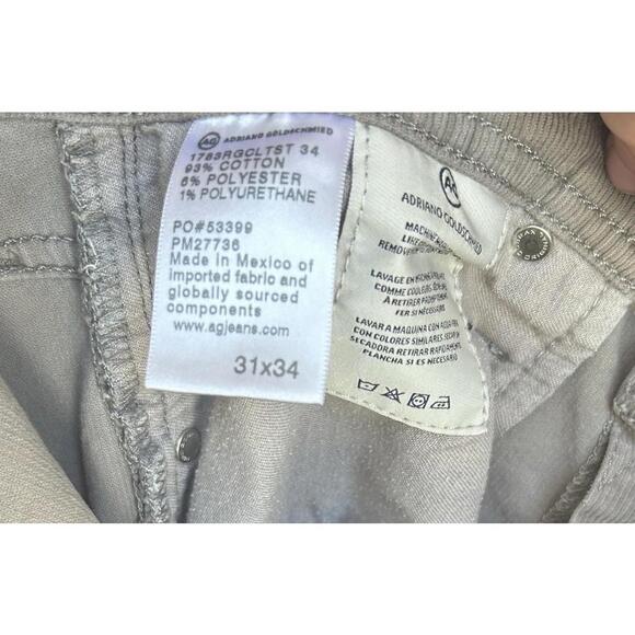 AG Adriano Goldschmied Tellis Corduroy Pants 31x34 Gray - Picture 7 of 7
